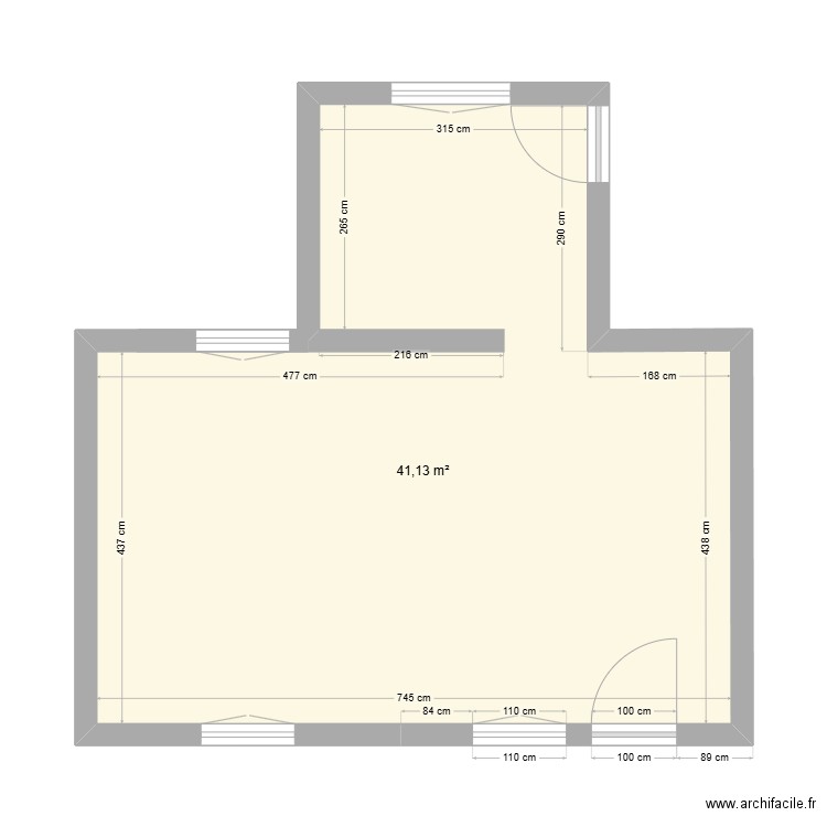 arvilllers 2. Plan de 1 pièce et 41 m2