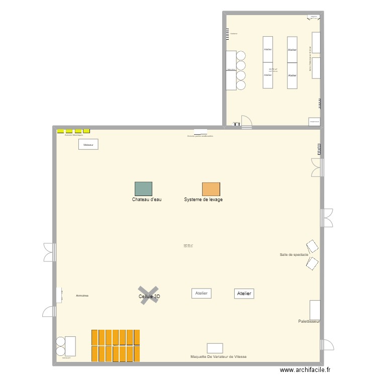 Plan d'amenagement. Plan de 2 pièces et 431 m2