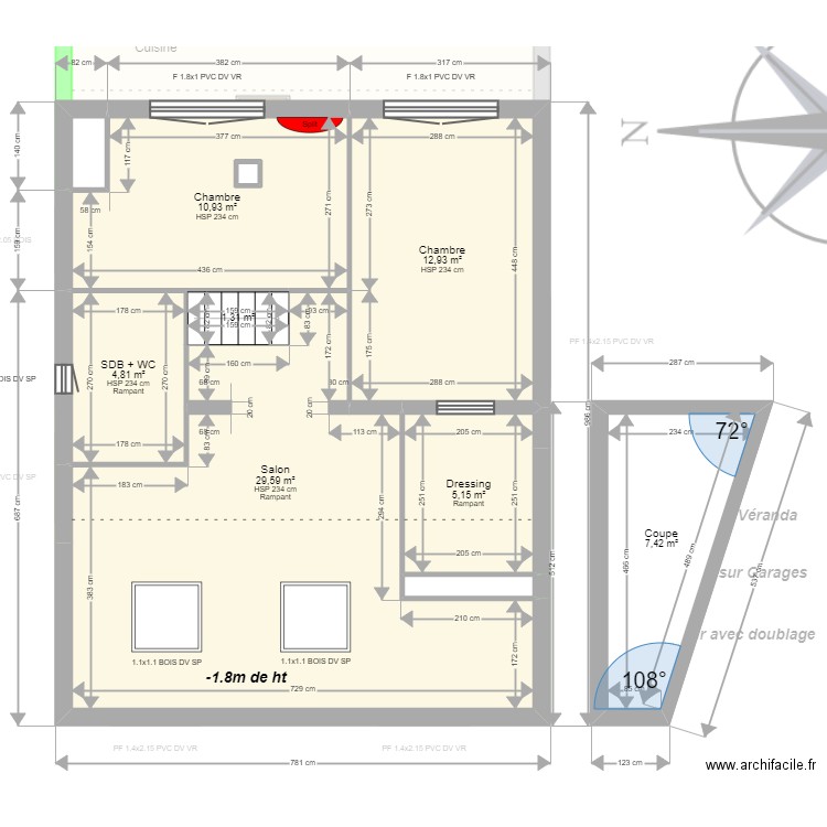 ML24008778 . Plan de 17 pièces et 157 m2