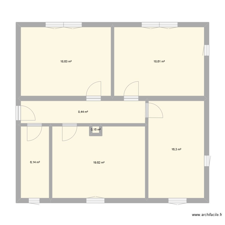 épargne 2. Plan de 7 pièces et 88 m2