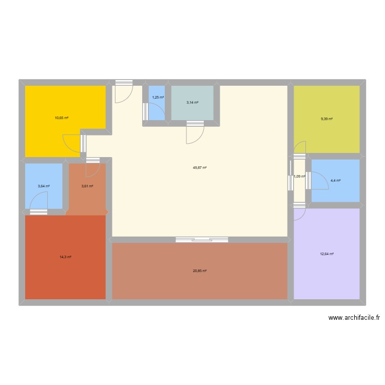 maison test. Plan de 12 pièces et 135 m2