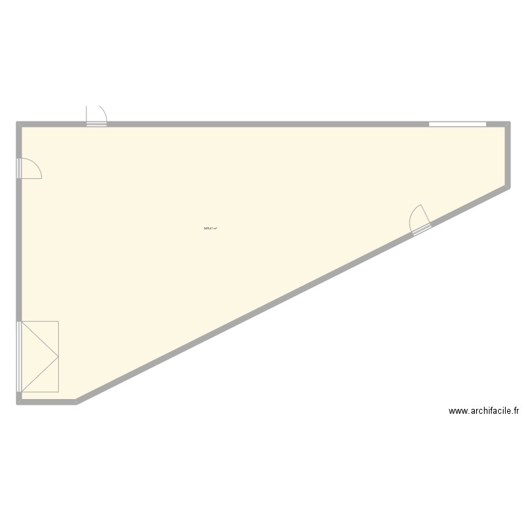 PLAN palettier. Plan de 1 pièce et 249 m2