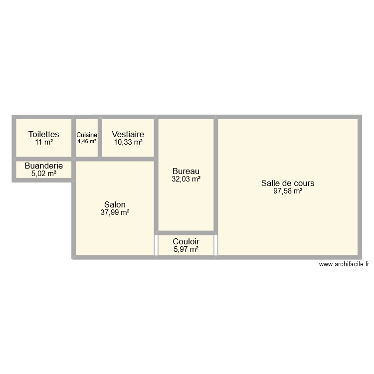 La Fabrique de l'Acteur. Plan de 8 pièces et 204 m2