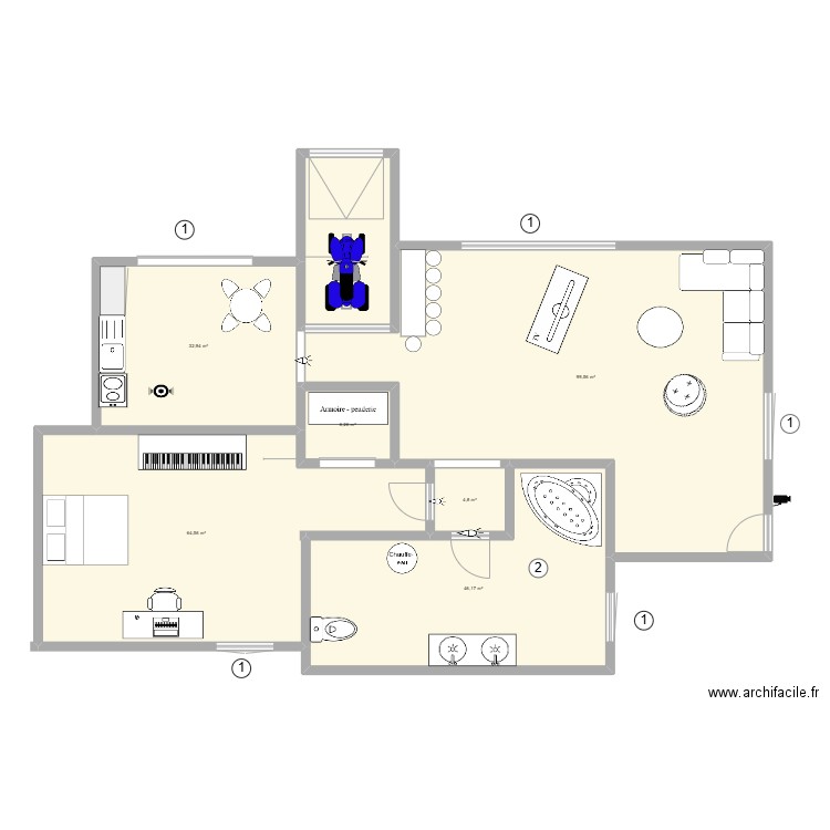 Rafa's house. Plan de 7 pièces et 269 m2