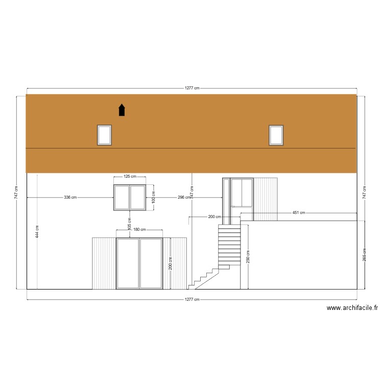 FACADE SUD PROJET. Plan de 0 pièce et 0 m2