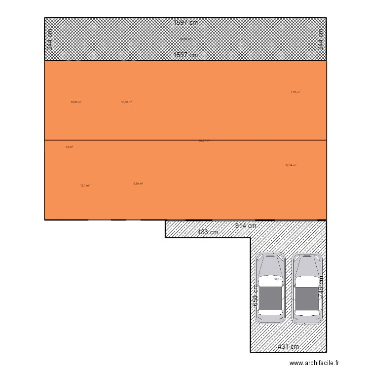 maison ext. Plan de 10 pièces et 200 m2