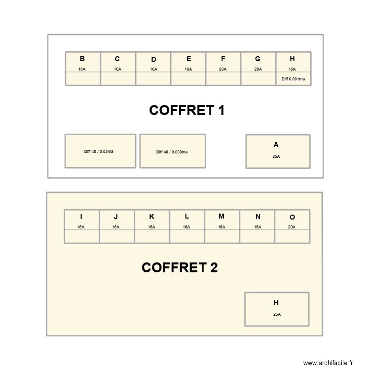 APPART TAMINES bis. Plan de 19 pièces et 54 m2