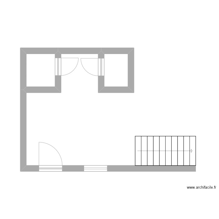 Fenikshof. Plan de 2 pièces et 3 m2