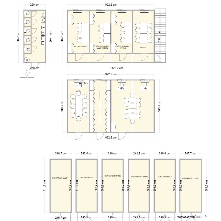 LHYFE CHANTIER CHEYLAS R+1. Plan de 24 pièces et 213 m2