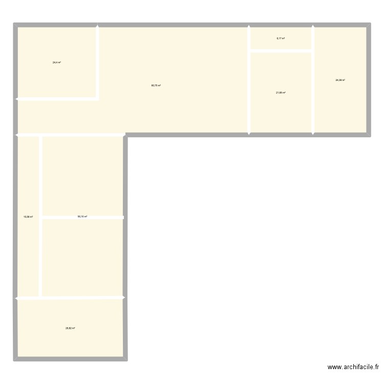 projet 1 . Plan de 8 pièces et 256 m2