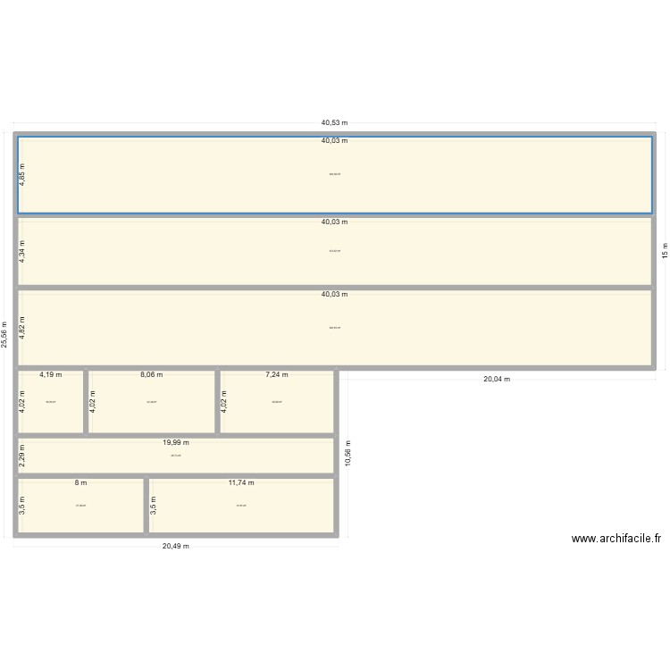 variante sans séchoir. Plan de 9 pièces et 754 m2