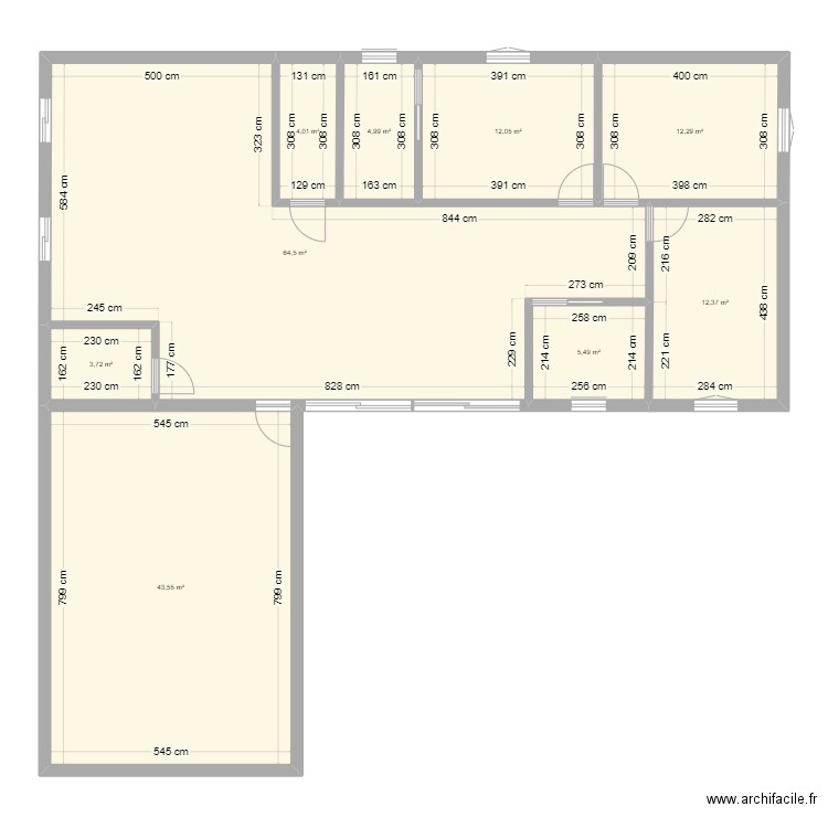 Maison Projet. Plan de 9 pièces et 163 m2