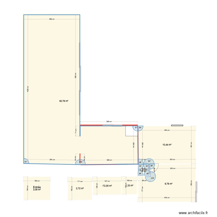 Appartement de Maman 01 2025. Plan de 8 pièces et 81 m2