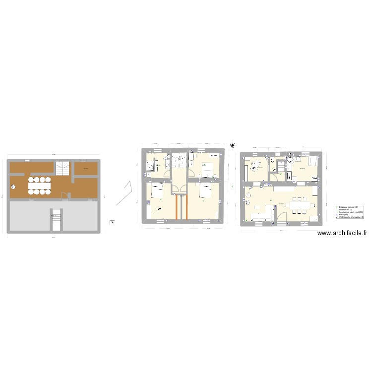 maison Rayssac modif elec chambre étage. Plan de 10 pièces et 226 m2