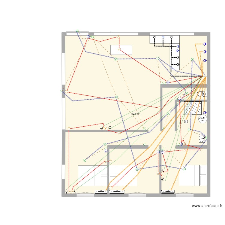 tcm 41024. Plan de 1 pièce et 99 m2