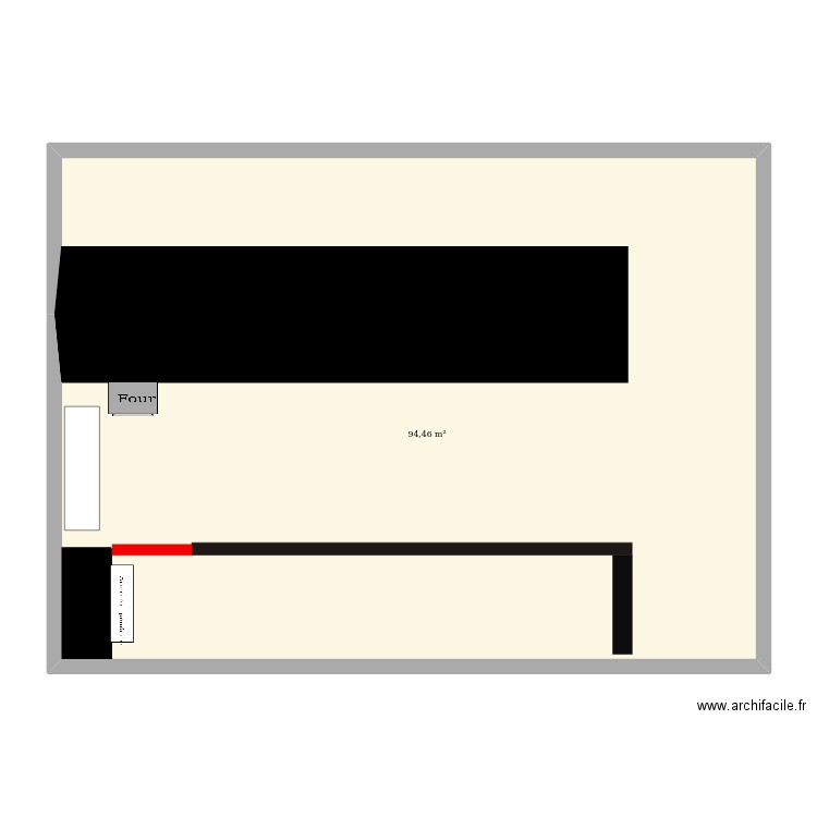 Pan boucherie dossier pro 2025. Plan de 1 pièce et 94 m2