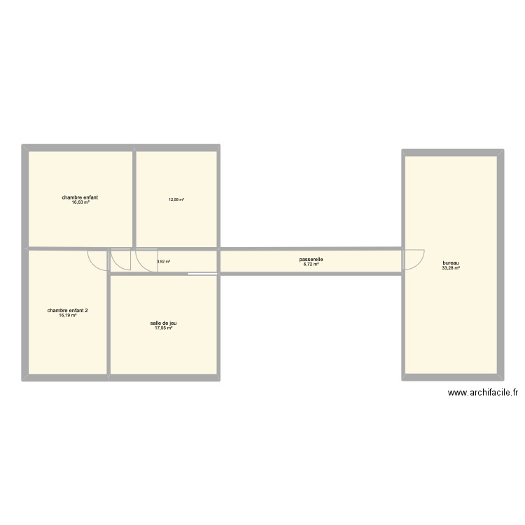 Etage ferme Mouvaux. Plan de 7 pièces et 107 m2