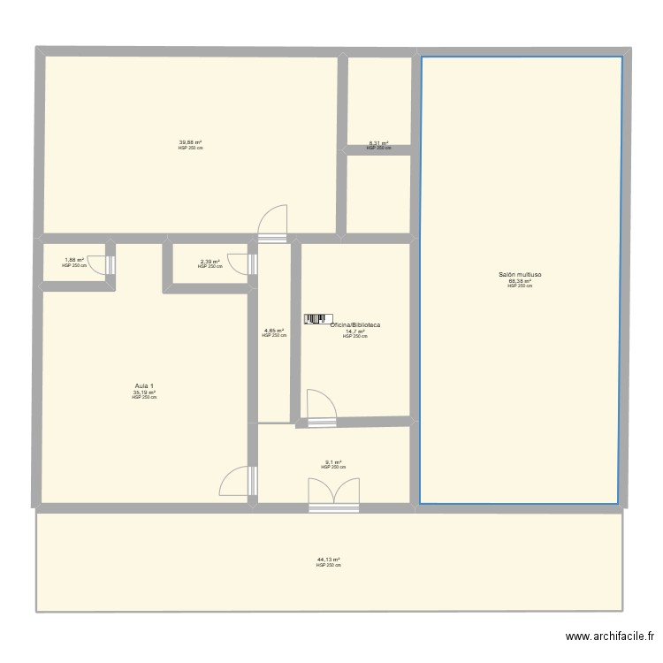 SPEA. Plan de 10 pièces et 229 m2