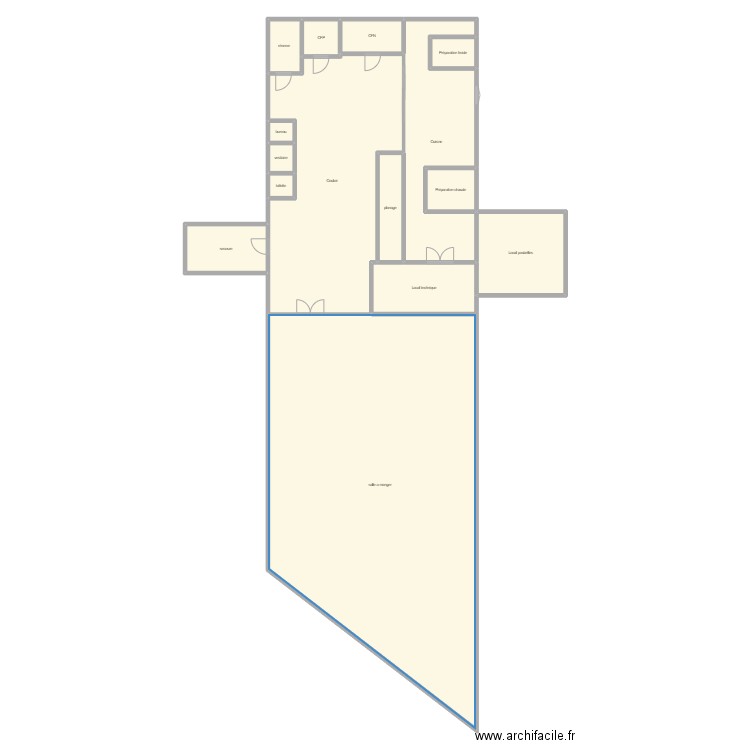 cuisine . Plan de 15 pièces et 362 m2