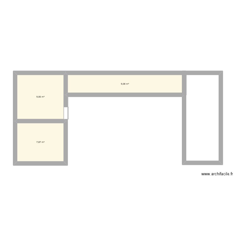 Collège jolimart. Plan de 3 pièces et 26 m2