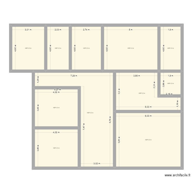 maison V4. Plan de 11 pièces et 169 m2