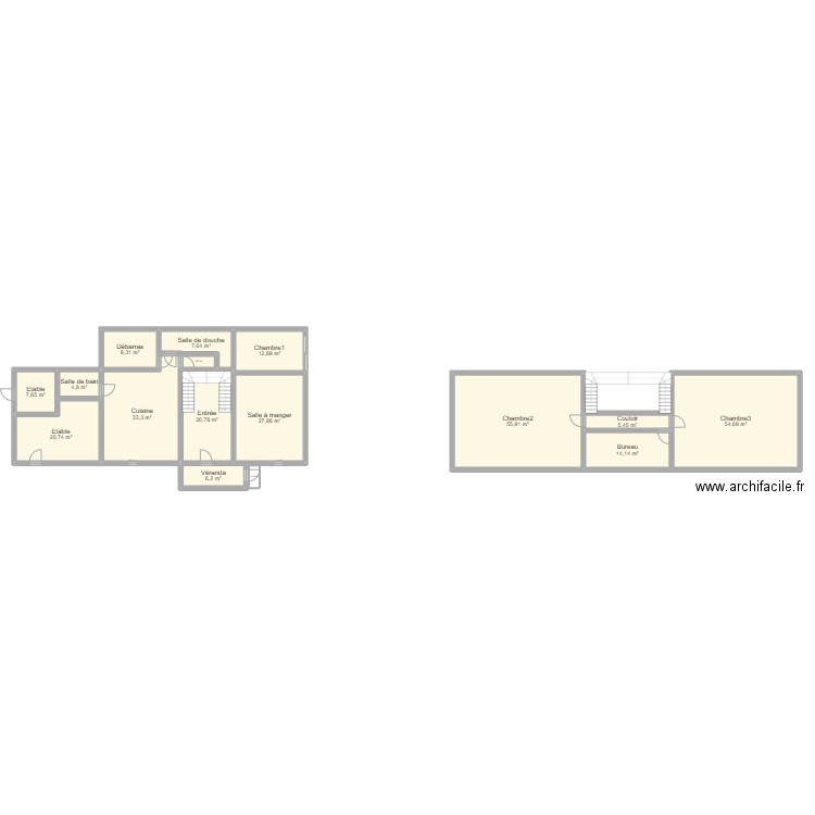 planMaison. Plan de 16 pièces et 284 m2