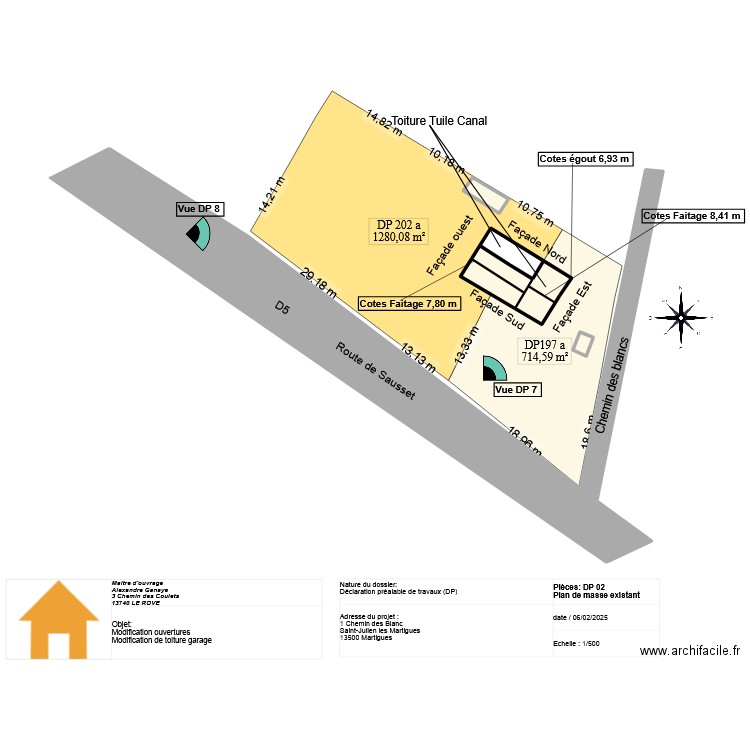 plan masse st julien. Plan de 8 pièces et 1373 m2