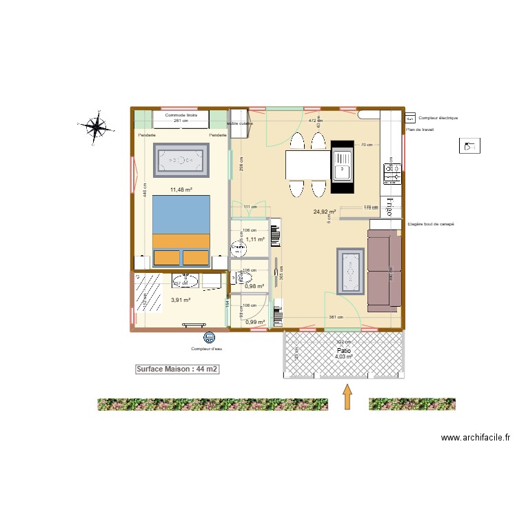 12430.2. Plan de 7 pièces et 47 m2