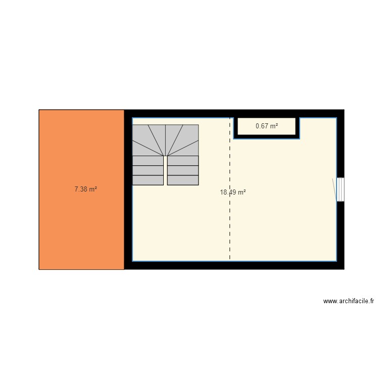 AVENEL DEVILLE. Plan de 13 pièces et 75 m2