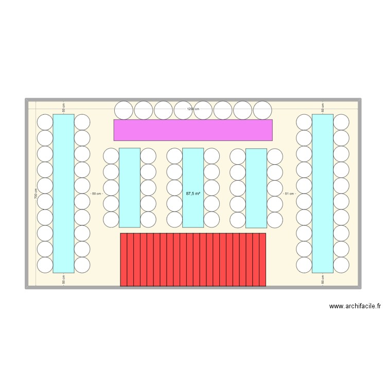 Plan mariage château. Plan de 1 pièce et 88 m2