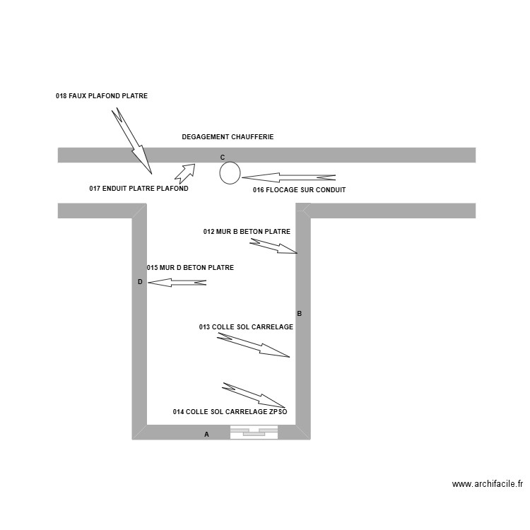 DEGAGEMENT CHAUFFERIE. Plan de 0 pièce et 0 m2