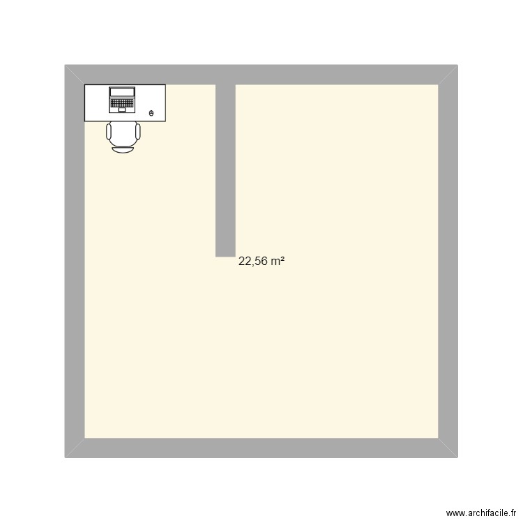 maison. Plan de 1 pièce et 23 m2