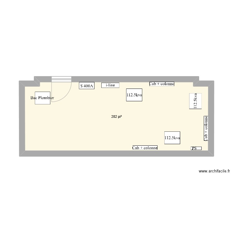 icodev 24 log. Plan de 1 pièce et 26 m2