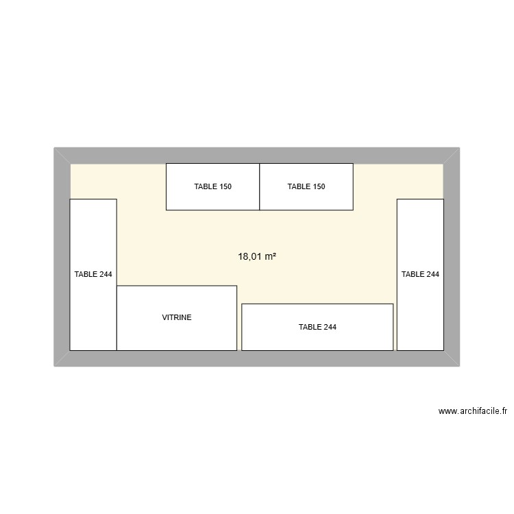 SALON VANNES 2024. Plan de 1 pièce et 18 m2