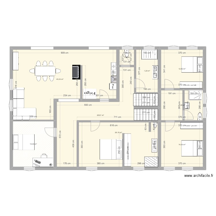 MaisonGrenadeRDC_Mod. Plan de 9 pièces et 159 m2