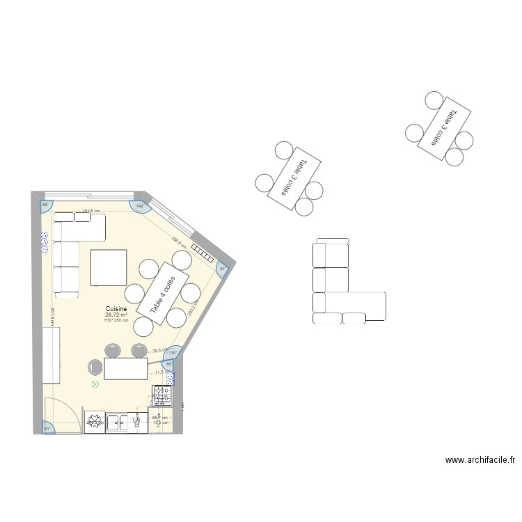 SEJOUR 2. Plan de 1 pièce et 27 m2