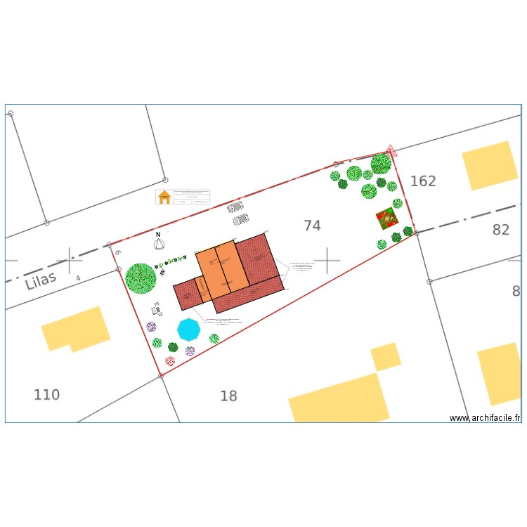 toitures. Plan de 0 pièce et 0 m2