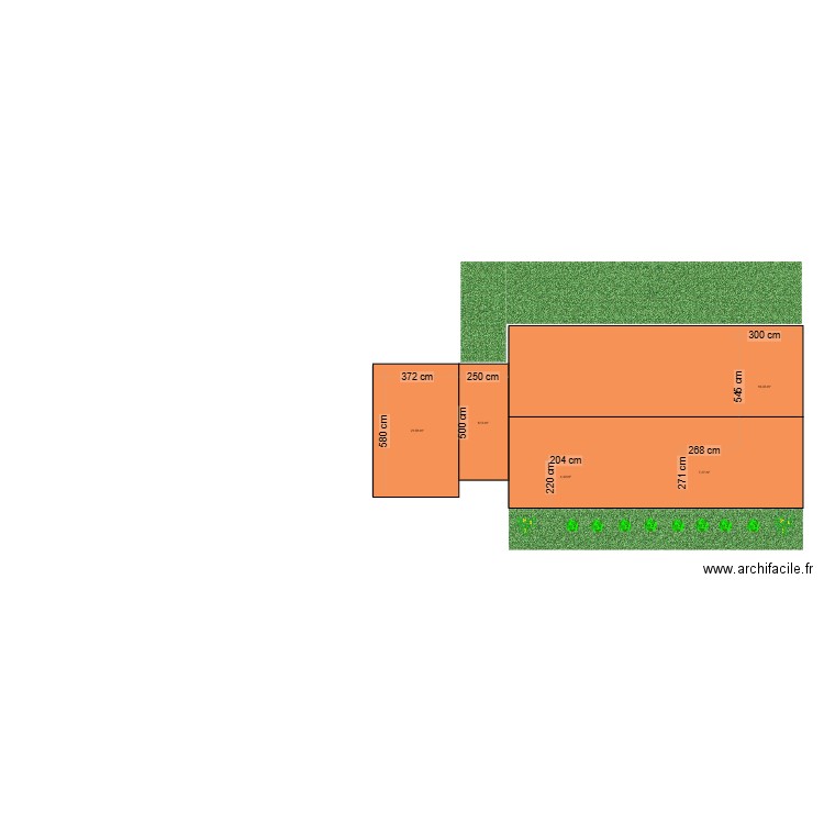 Maison construction. Plan de 5 pièces et 62 m2