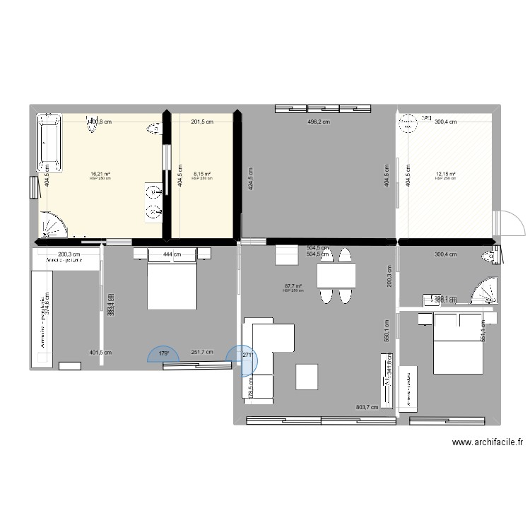 Dream 2. Plan de 4 pièces et 124 m2