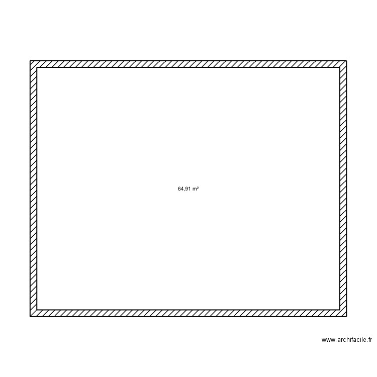 Cabinet . Plan de 1 pièce et 65 m2