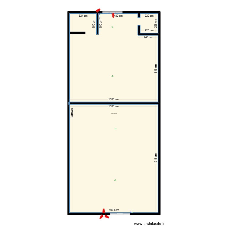 Rémi rosenthal. Plan de 1 pièce et 255 m2