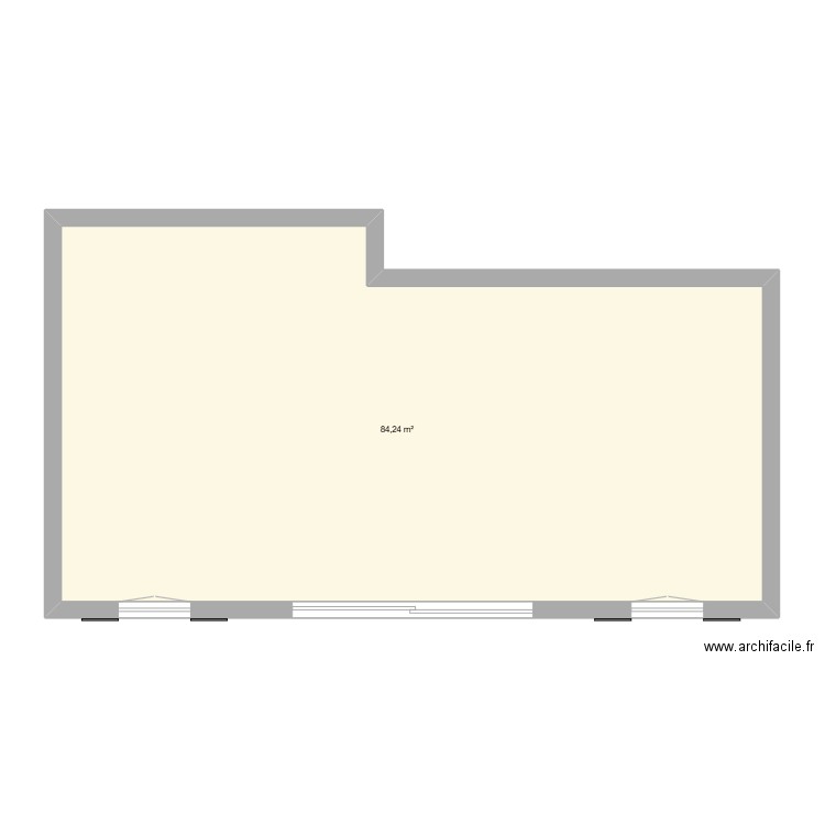 façades cranic. Plan de 2 pièces et 168 m2