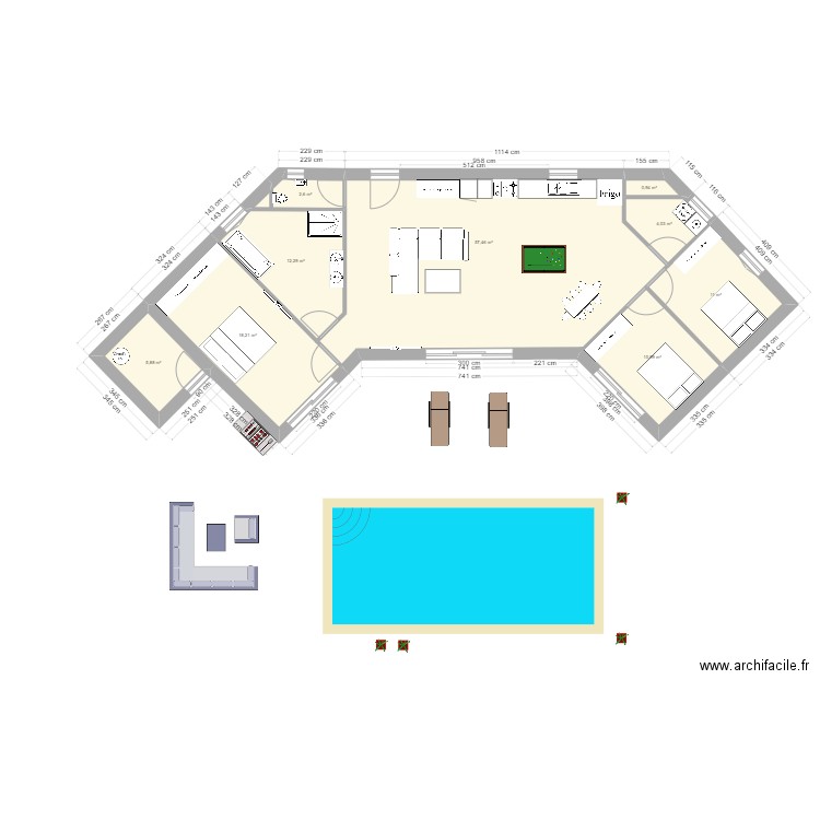 nouvelle maison 09.06.24. Plan de 9 pièces et 123 m2