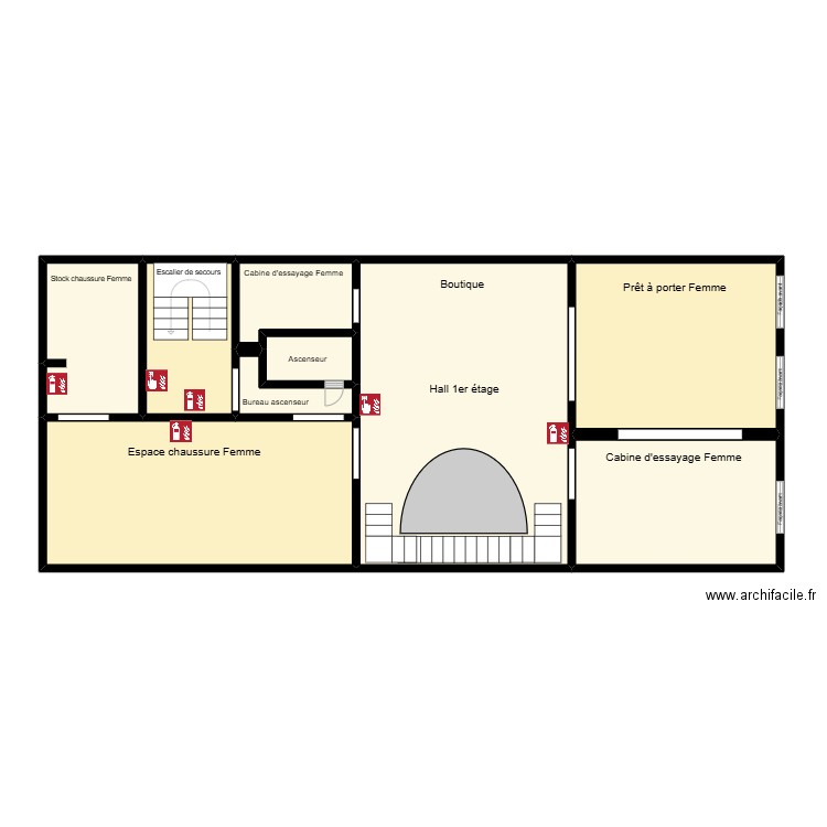 PLAN D'EVACUATION +. Plan de 9 pièces et 113 m2