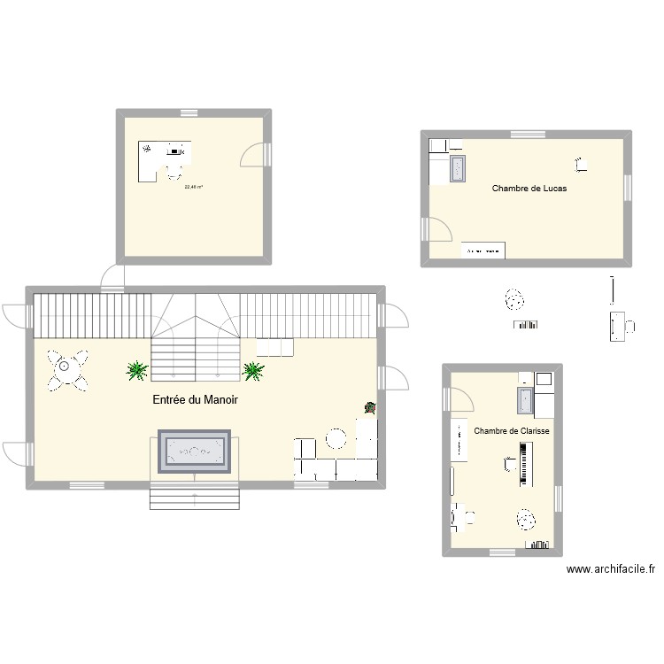 Test. Plan de 4 pièces et 145 m2