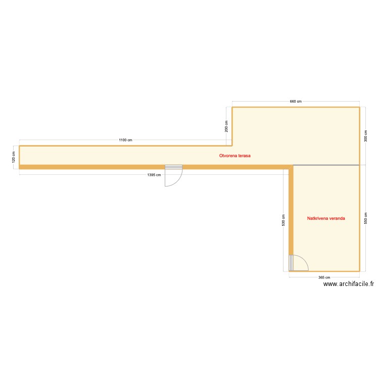 Urban-2-thick walls. Plan de 2 pièces et 49 m2