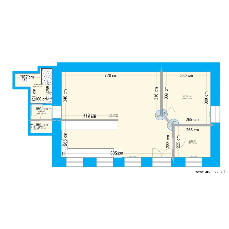 LogementMairie. Plan de 6 pièces et 74 m2