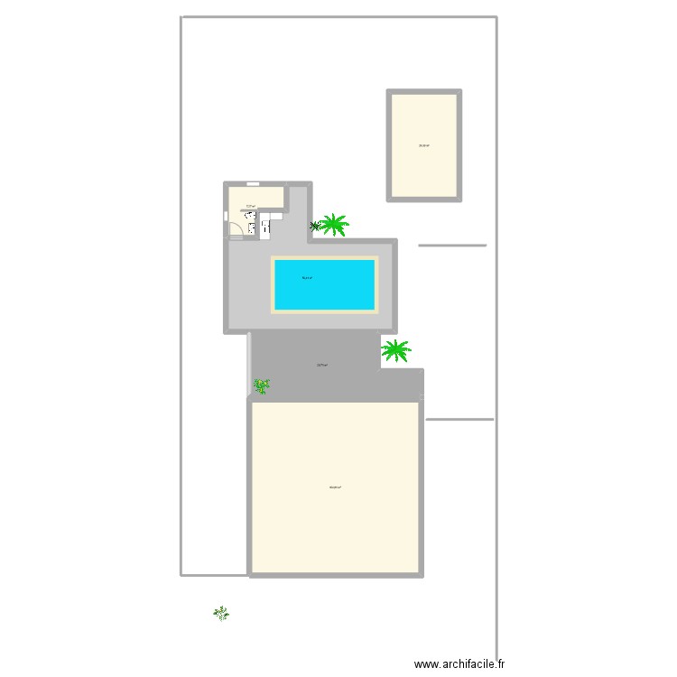 garage. Plan de 5 pièces et 226 m2