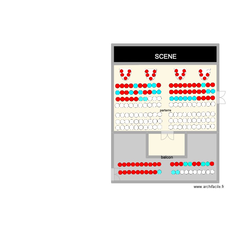 plan de salle Cabaret l étoile bleu 1er décembre 17H Maj. Plan de 4 pièces et 164 m2