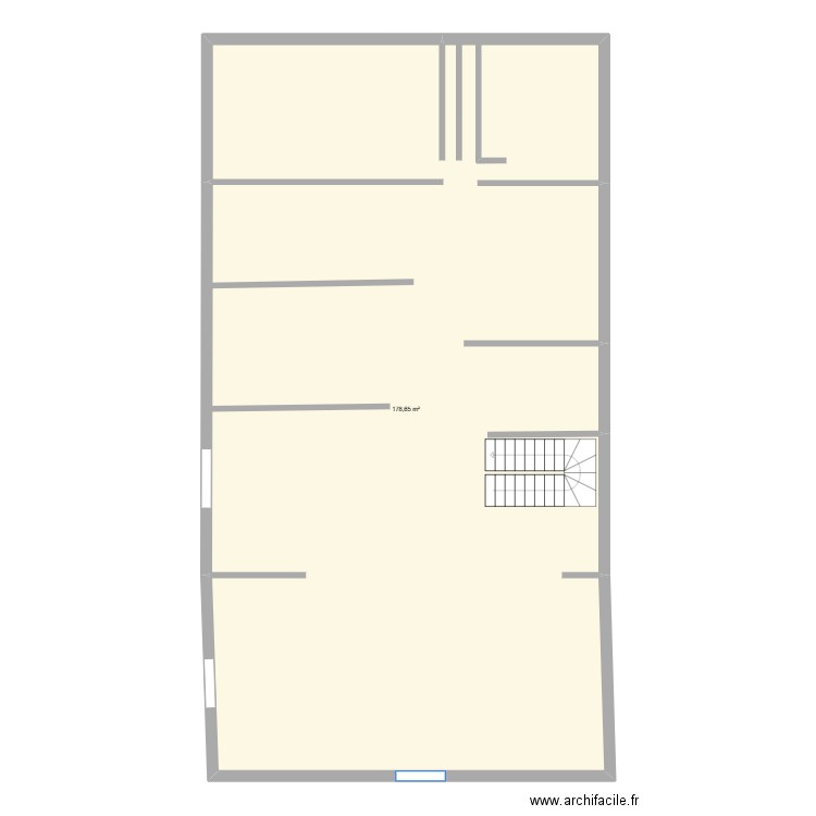 DAR. Plan de 1 pièce et 179 m2